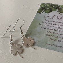 Load image into Gallery viewer, Shamrock Earrings - ‘Irish Blessing’
