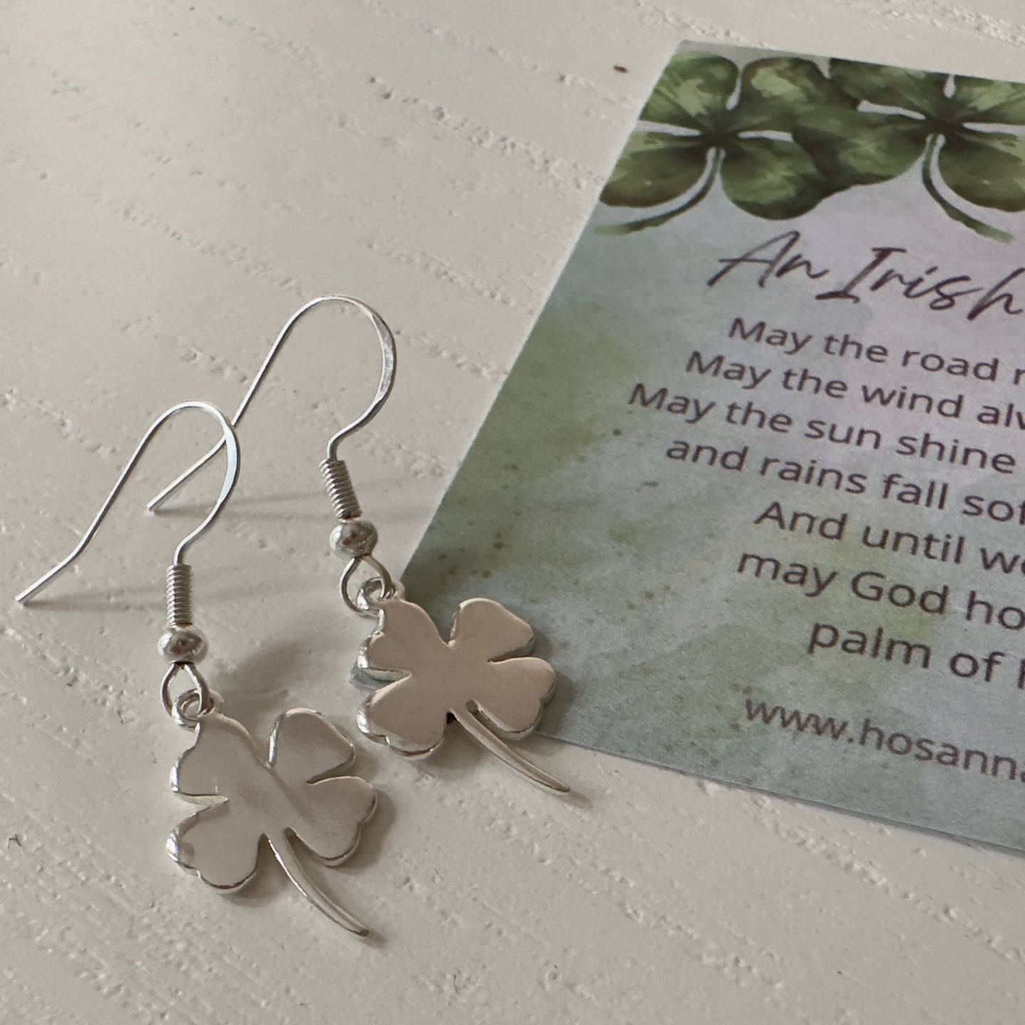 Shamrock Earrings - ‘Irish Blessing’