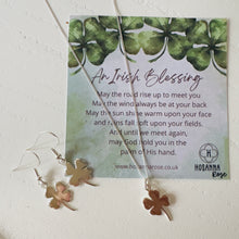 Load image into Gallery viewer, Shamrock Earrings - ‘Irish Blessing’
